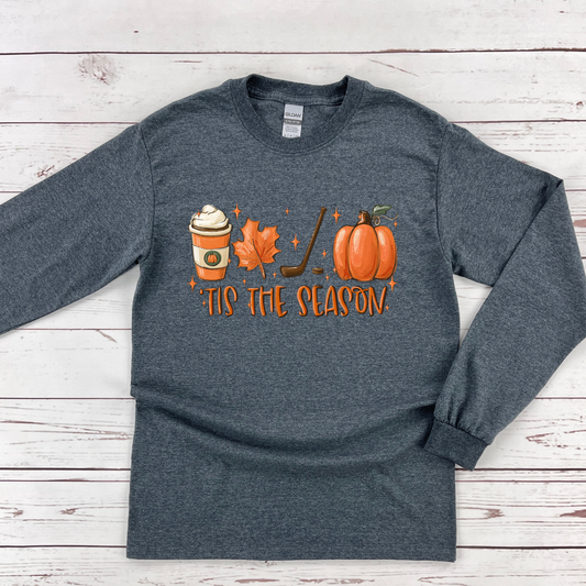 Fall Hockey Tis The Season Graphic Tee