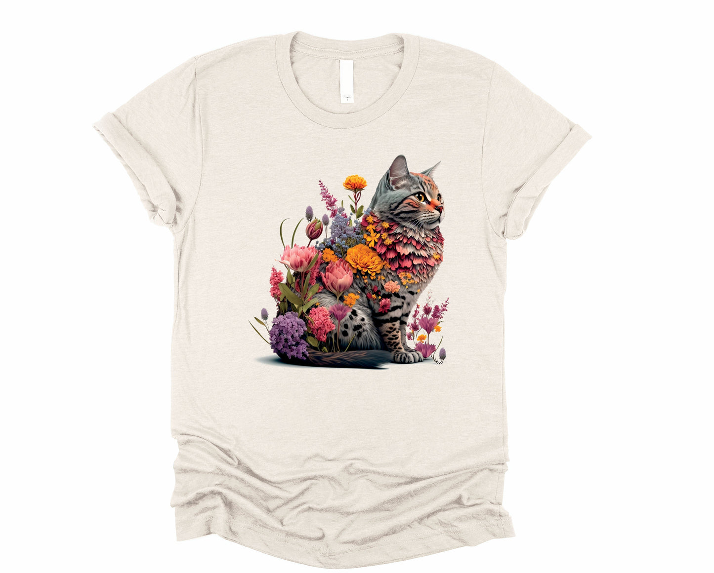 Floral Cat Graphic Tee