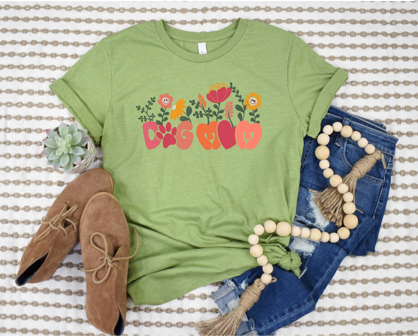 Floral Dog Mom Graphic Tee