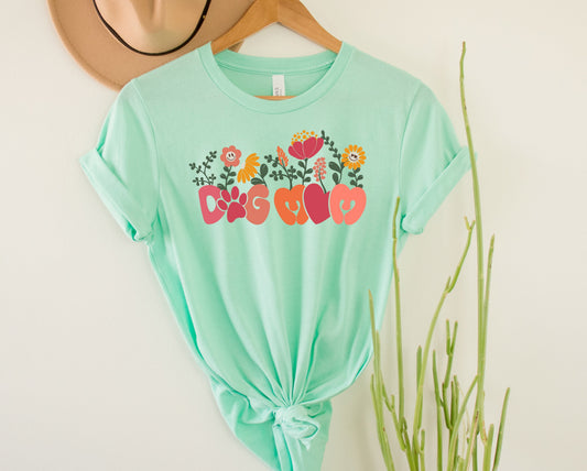 Floral Dog Mom Graphic Tee