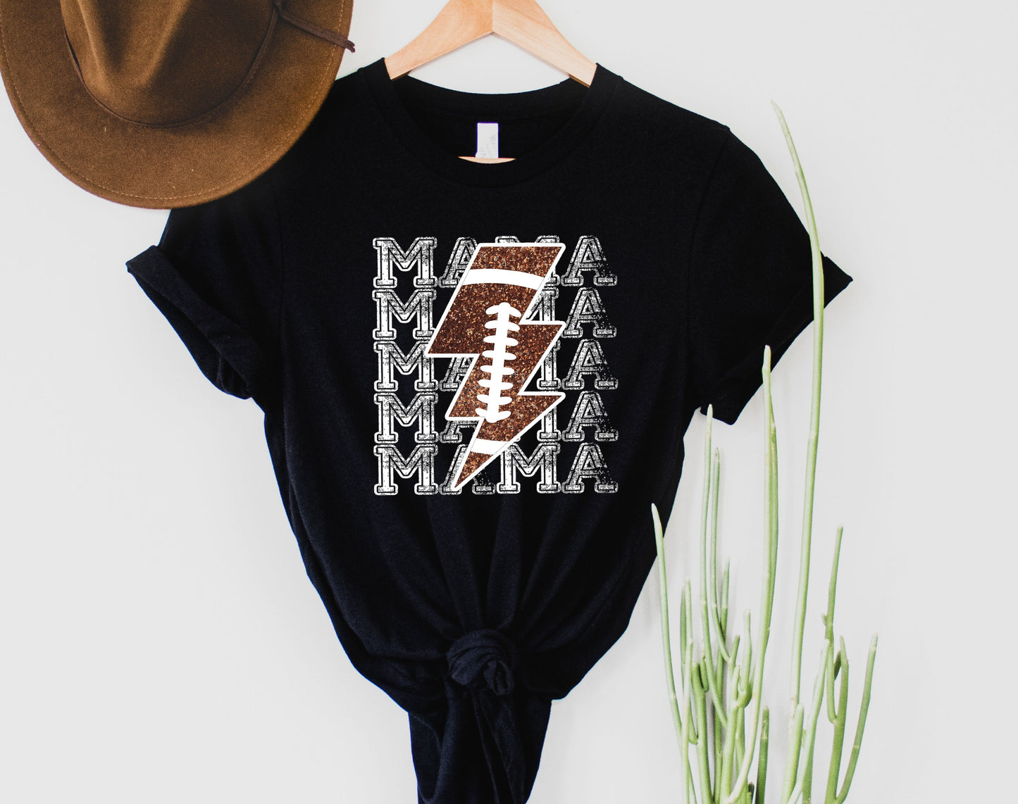 Football mama lightening Graphic Tee