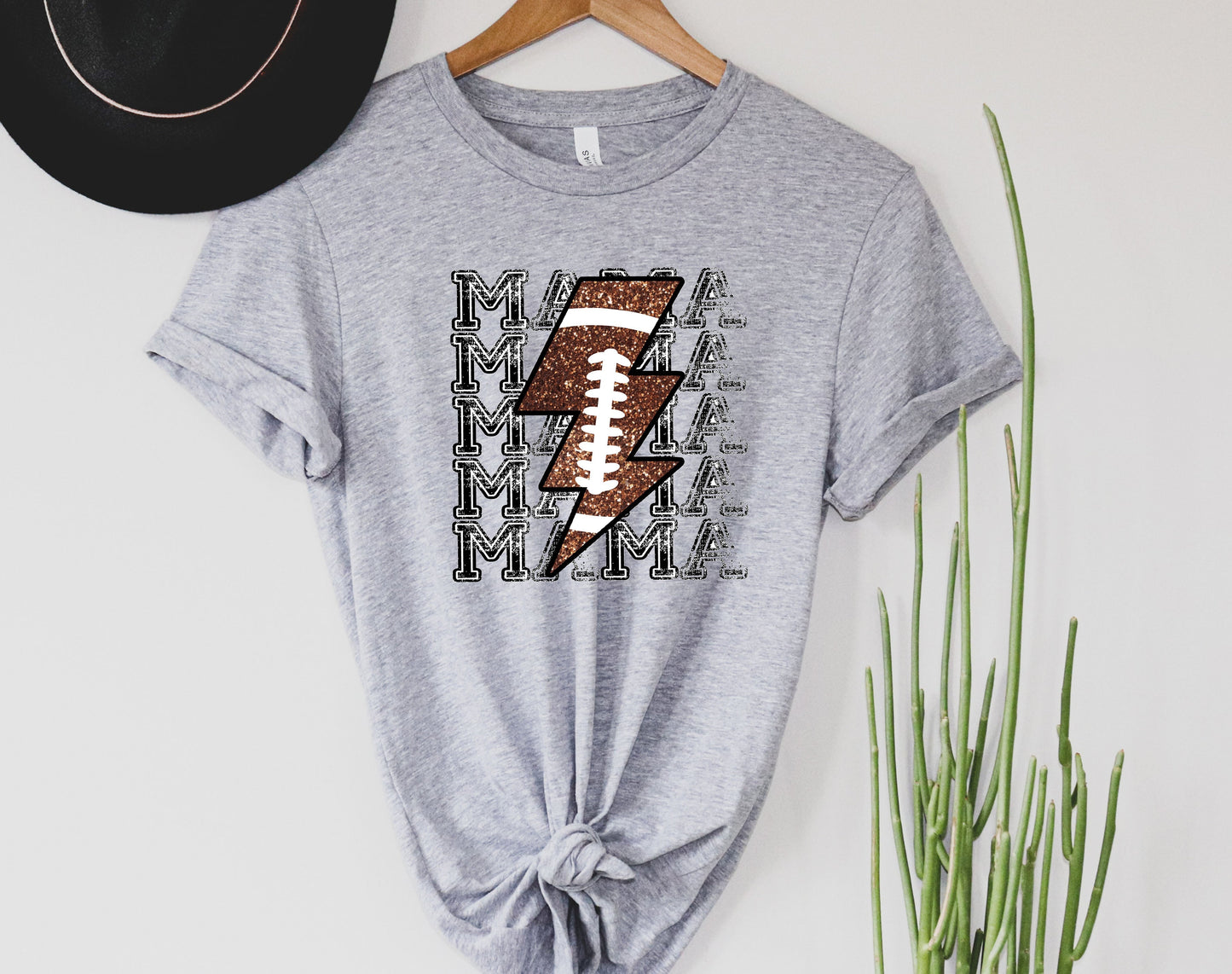 Football mama lightening Graphic Tee