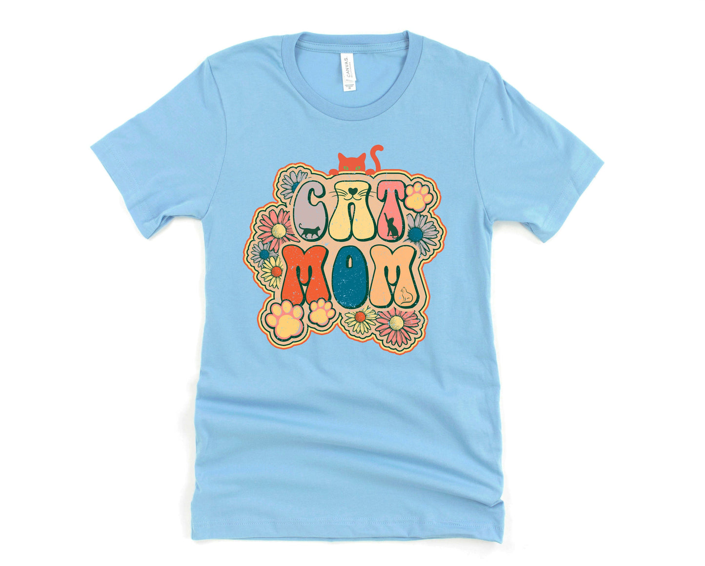 Groovy Cat Mom Graphic Tee