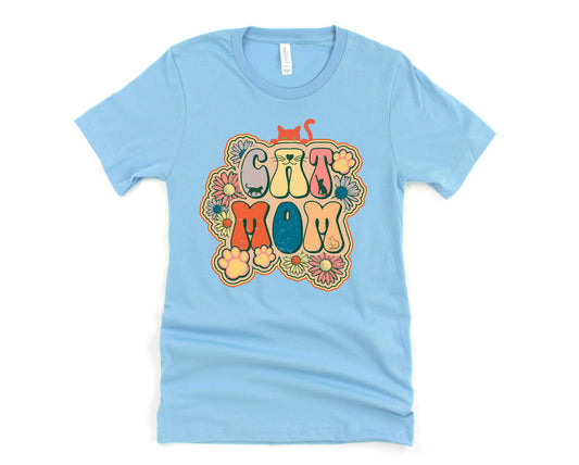 Groovy Cat Mom Graphic Tee