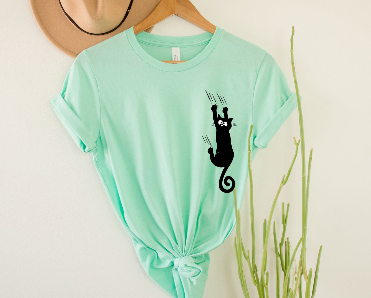 Hanging Cat Graphic Tee