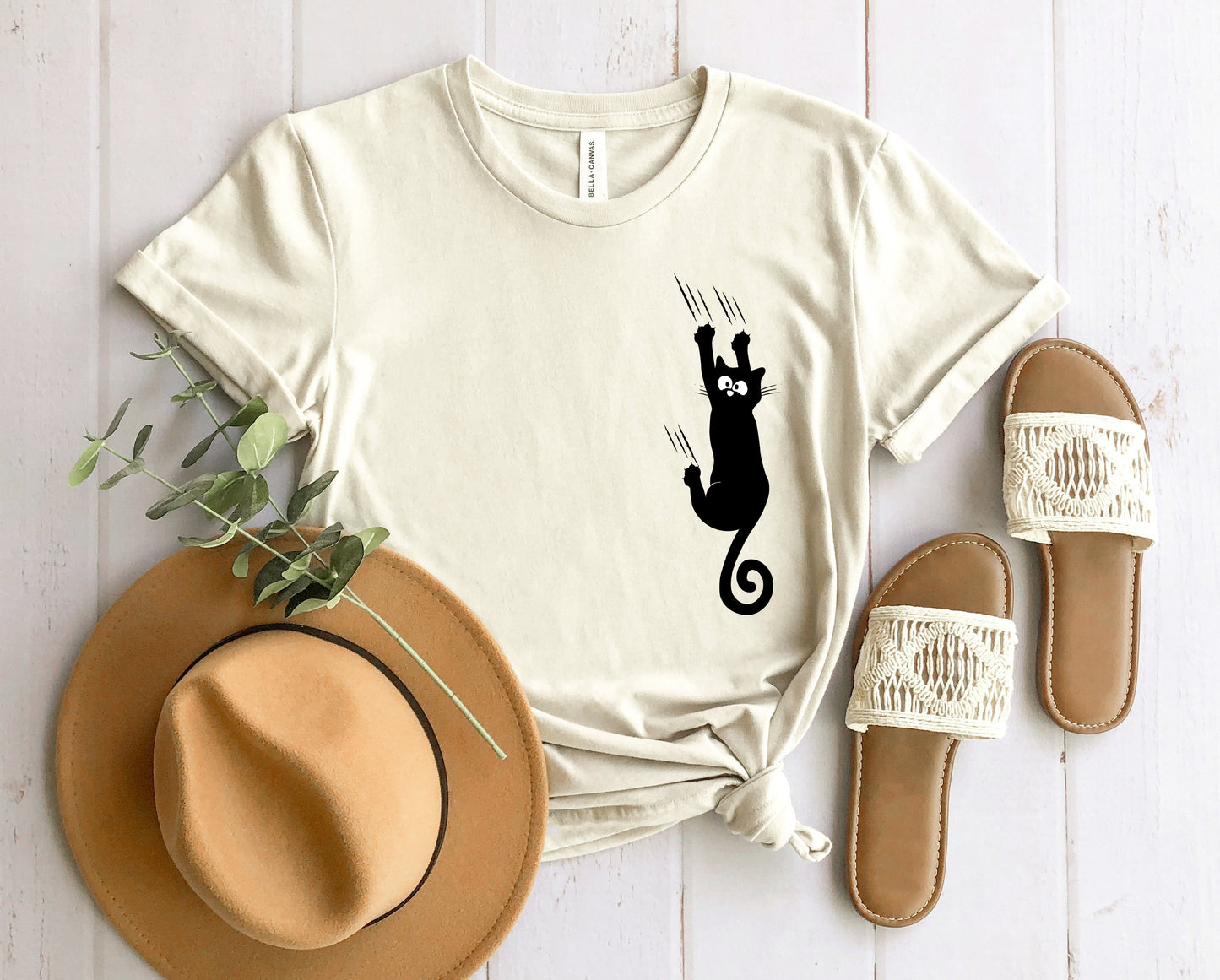 Hanging Cat Graphic Tee