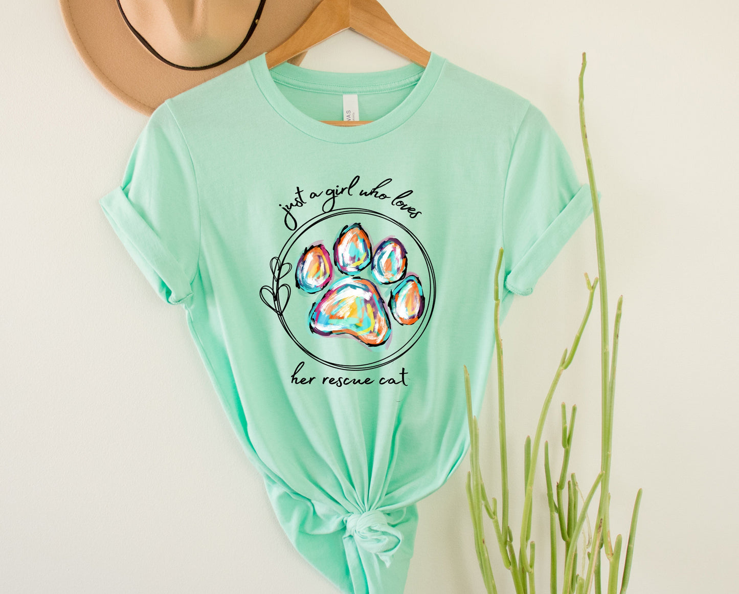 Just a Girl Who Loves Her Rescue Cat Graphic Tee
