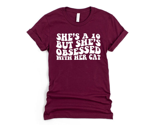Obsessed with her Cat Graphic Tee
