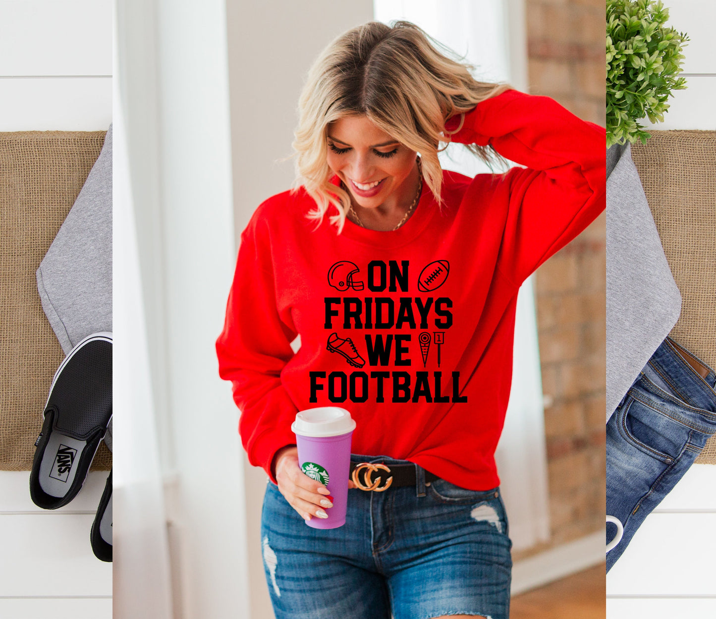 On Fridays We Football Graphic Tee