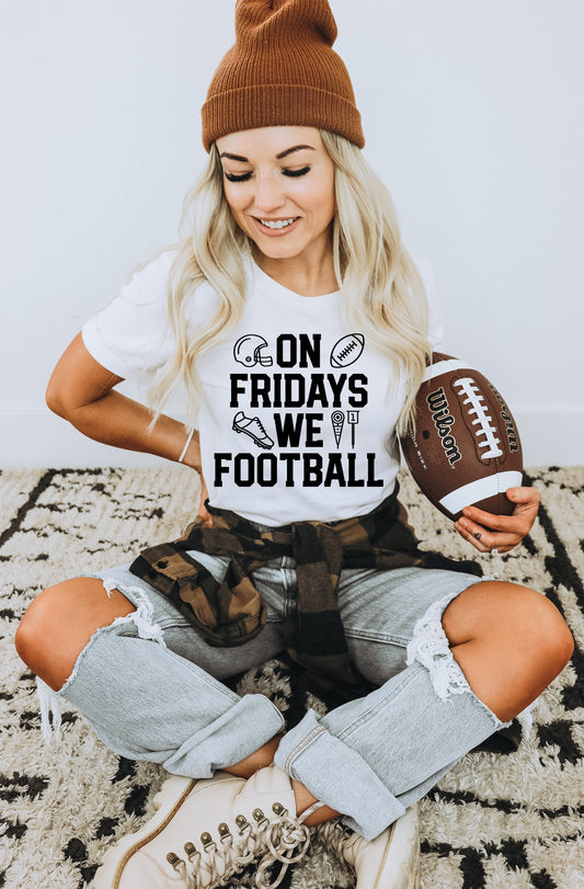 On Fridays We Football Graphic Tee