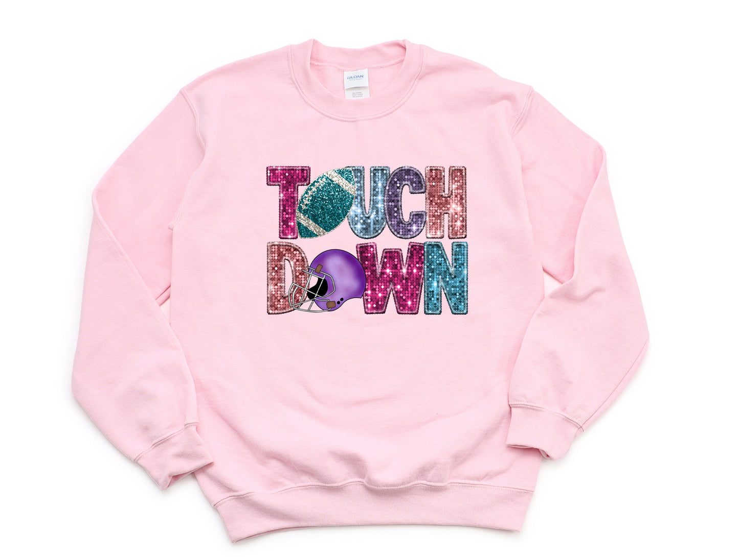 Pastel Football Bling Graphic Tee