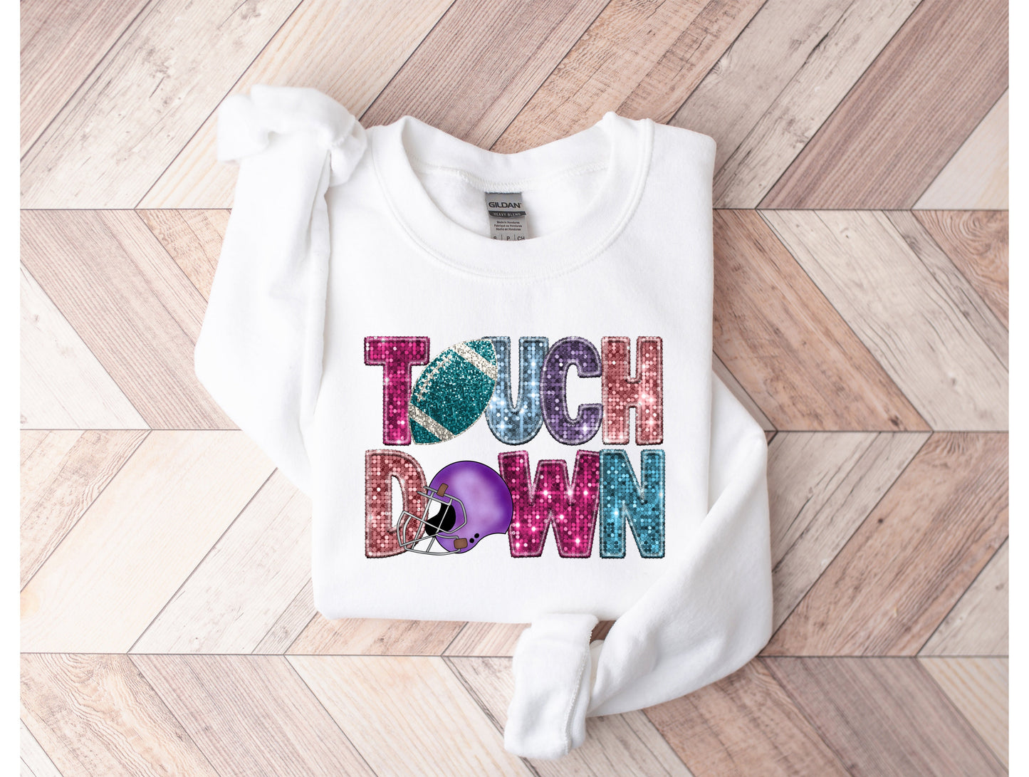 Pastel Football Bling Graphic Tee