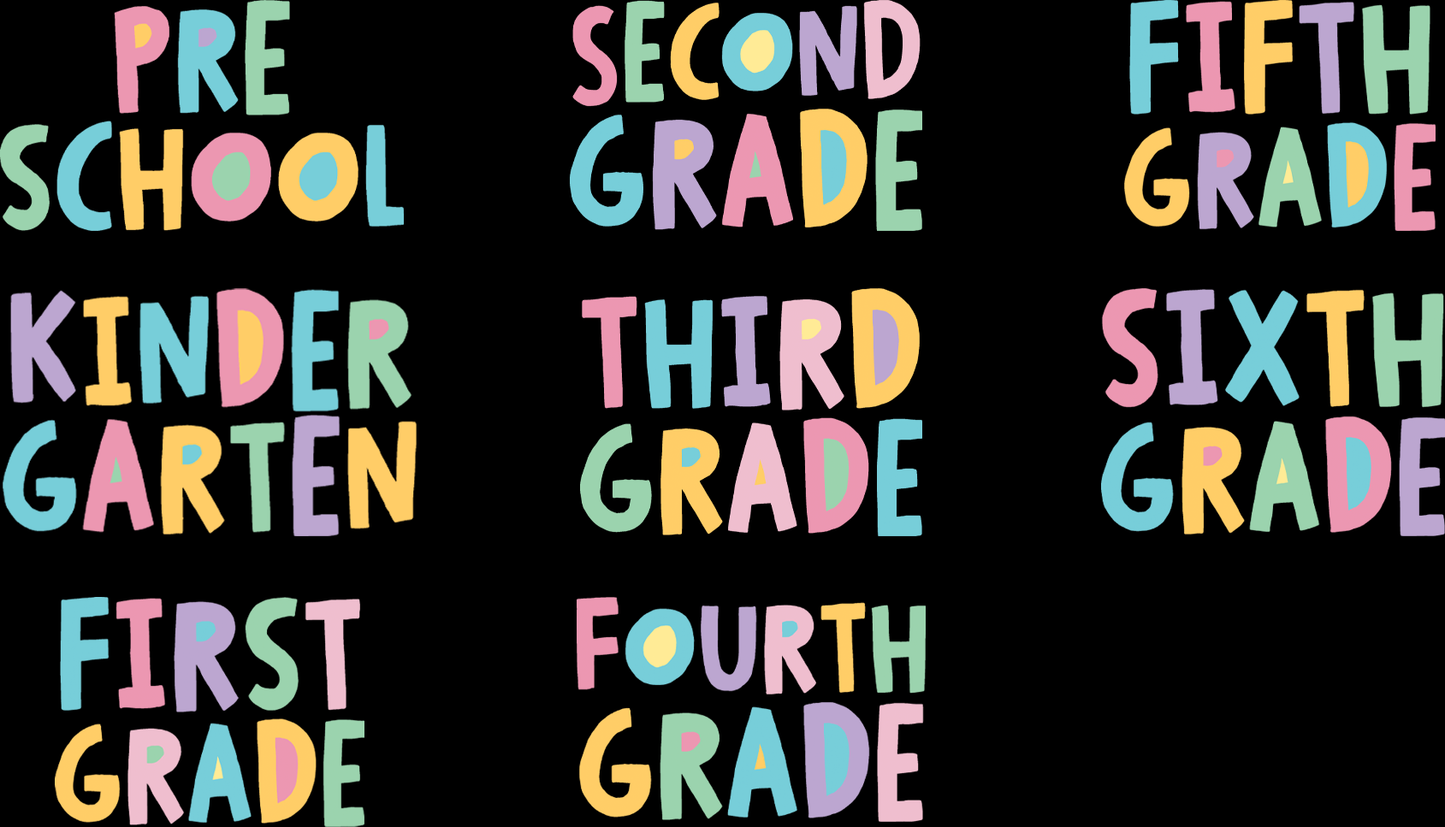 Pastel Back to School Graphic Tee