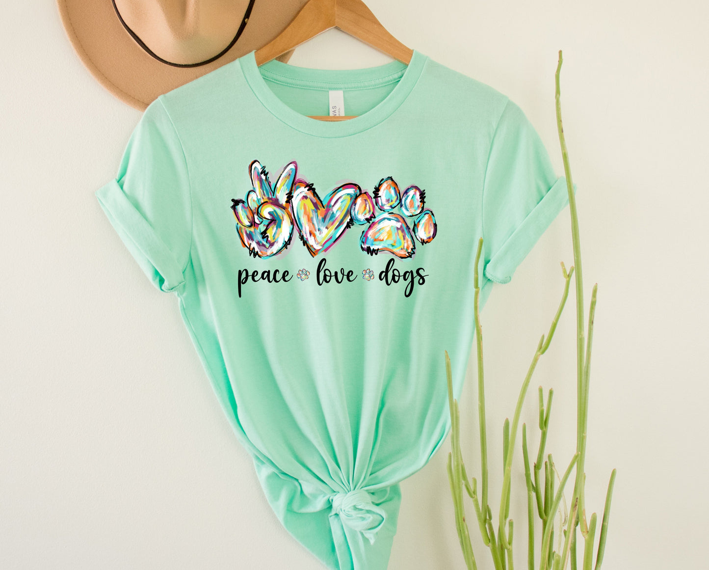 Peace love Dogs Graphic Tee