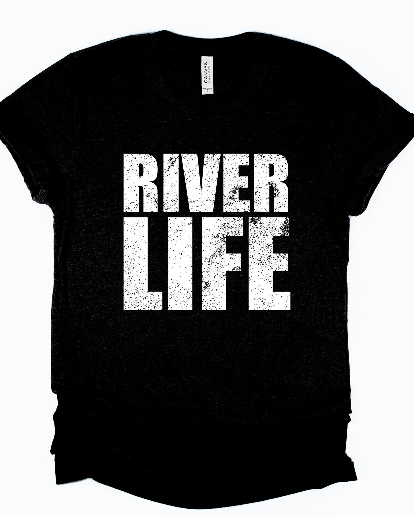 River Life Distressed Graphic Tee