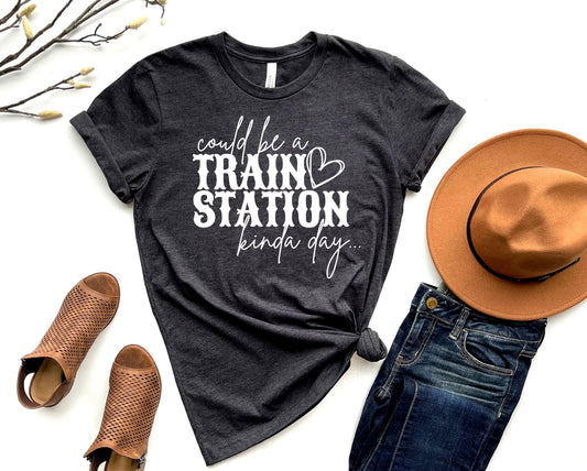Simple Train Station Graphic Tee